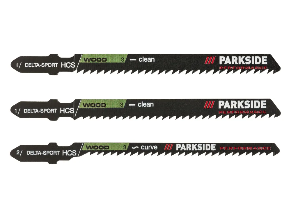 PARKSIDE PERFORMANCE® Súprava pílových listov pre priamočiaru pílu (súprava na drevo, 3-dielna)