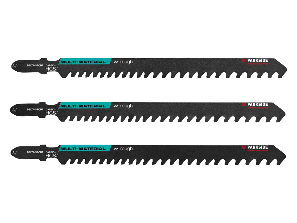 PARKSIDE PERFORMANCE® Súprava pílových listov pre priamočiaru pílu (súprava na rôzne materiály, 3-dielna)