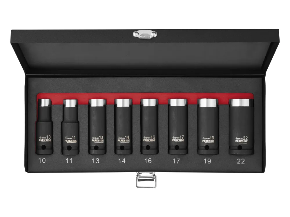 PARKSIDE PERFORMANCE® Súprava rázových nástrčných kľúčov PSNP 8 C3, 8-dielna