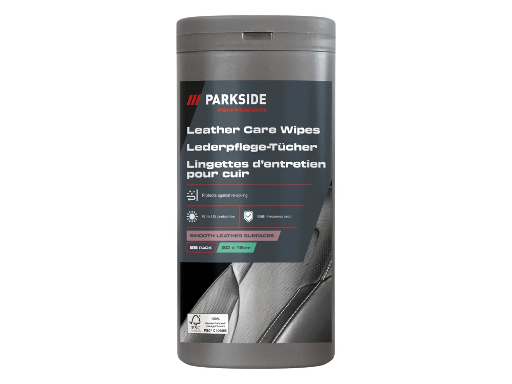 PARKSIDE PERFORMANCE® Utierky na údržbu interiéru auta (utierky na ošetrovanie kože)