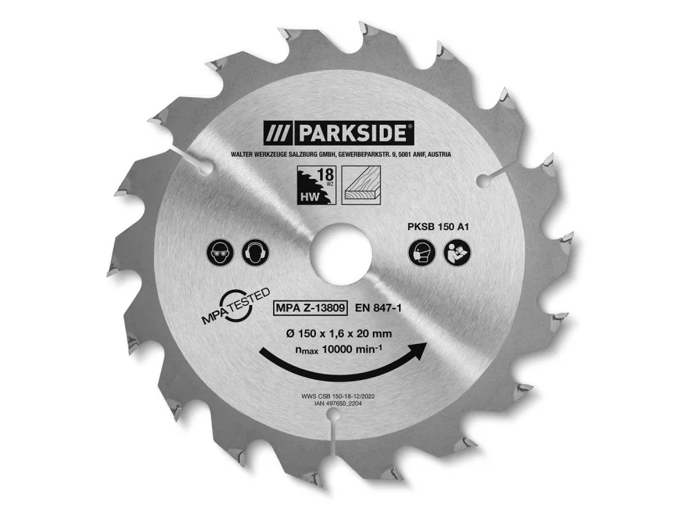 PARKSIDE® Pílový kotúč, 150 mm PKSB 150 A1 (18 zubov)