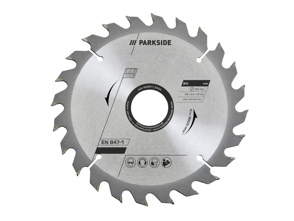 PARKSIDE® Pílový kotúč,  Ø 160 mm (160 mm, drevo, 24 zubov)