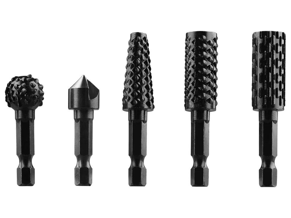 PARKSIDE® Príslušenstvo k vŕtačkám na spracovanie dreva (súprava rašplí a záhlbníkov, 5-dielna)
