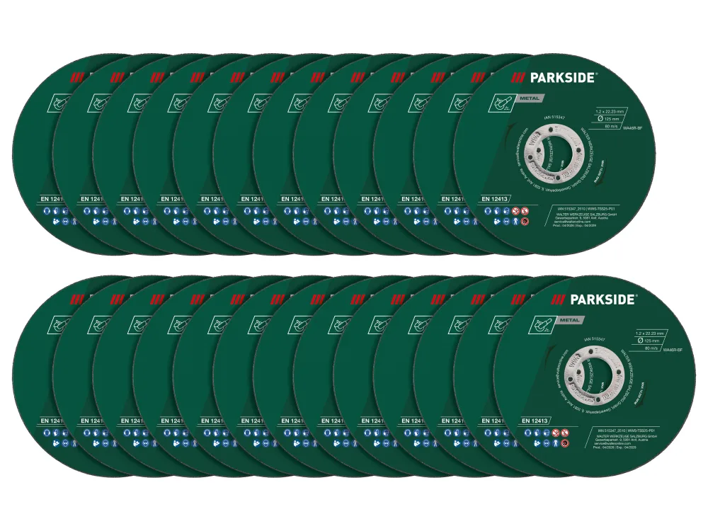 PARKSIDE® Rezné kotúče na kov/Rýchloupínacia matica (25 kusov)