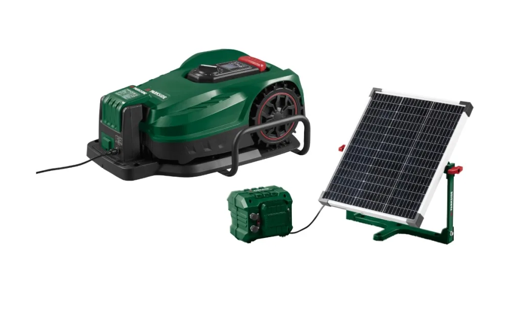 Parkside® Robotická sekačka na trávu Pamrs 750 A1 Smart s aku solární nabíjecí stanicí Paslm 25 A1