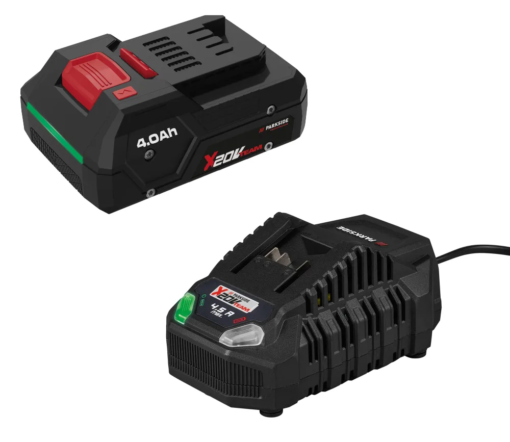 PARKSIDE® Rýchlonabíjačka akumulátora 20 V/4,5 A PLG 20 C3 + Smart akumulátor 20 V/4 Ah PAPP 204 A1