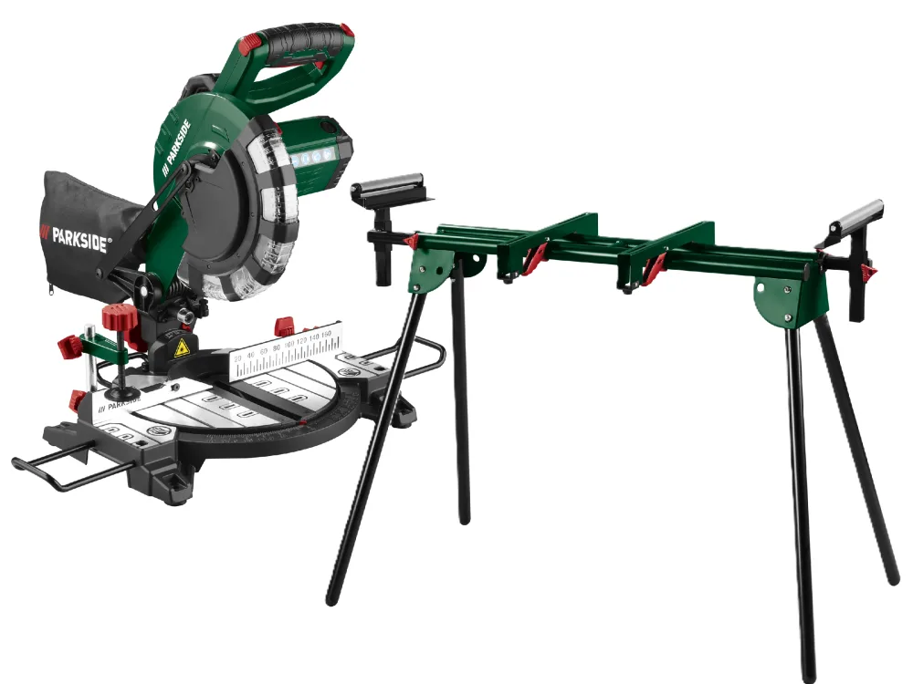 PARKSIDE® Skracovacia a pokosová píla PKS 1500 C4 + Univerzálny podstavec PUG 1550 B2