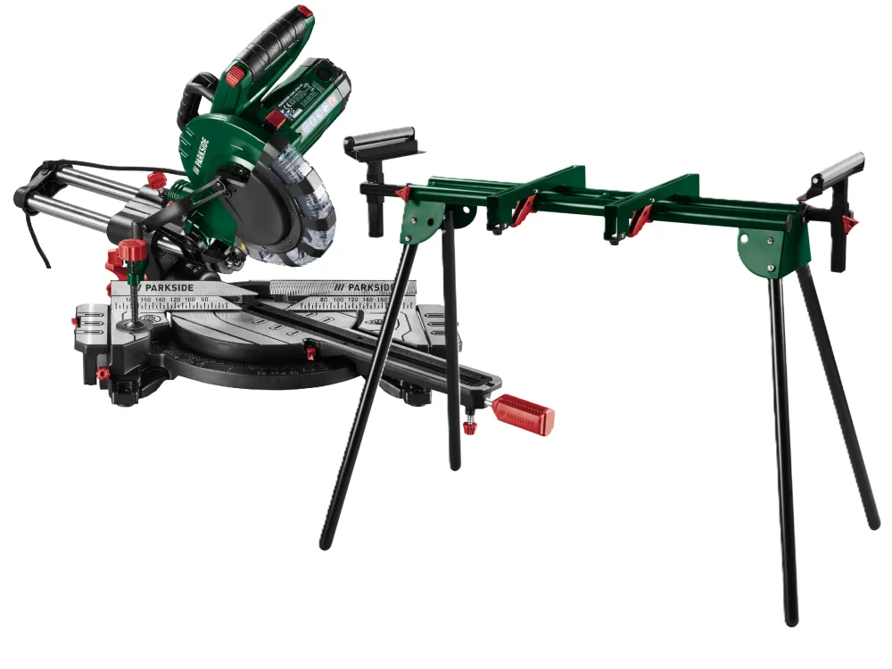 PARKSIDE® Skracovacia a pokosová píla PZKS 2000 C3 + Univerzálny podstavec PUG 1550 B2