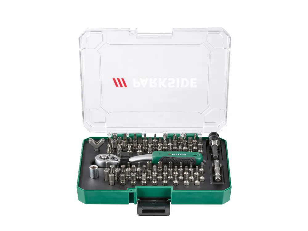 PARKSIDE® Súprava bitov s račňou, 81-dielna