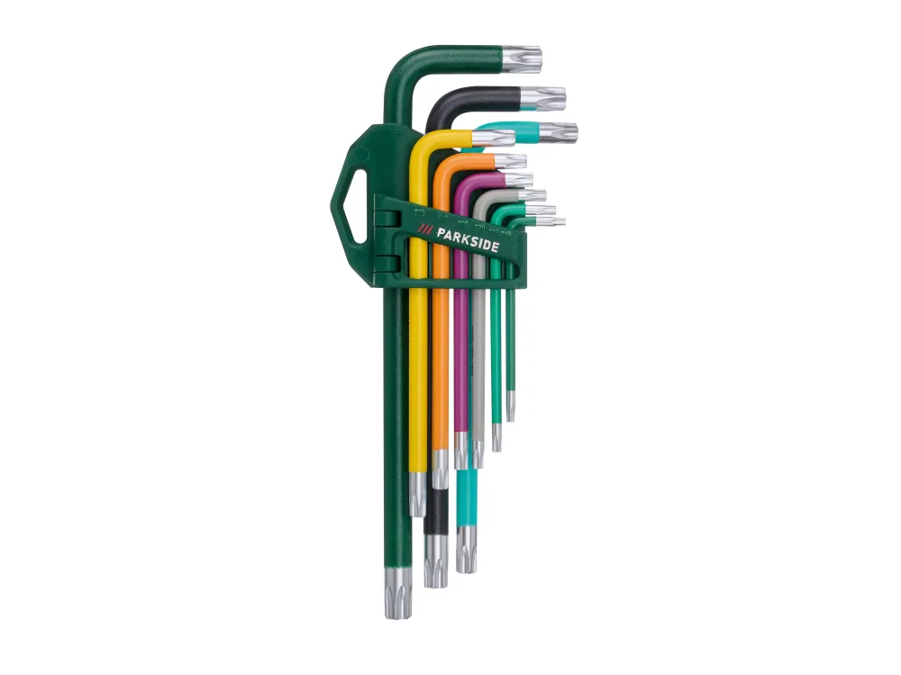 PARKSIDE® Súprava náradia na jemnú mechaniku/kľúčov na vnútorný šesťhran (súprava kolíkových kľúčov na vnútorný šesťhran, 9-dielna)