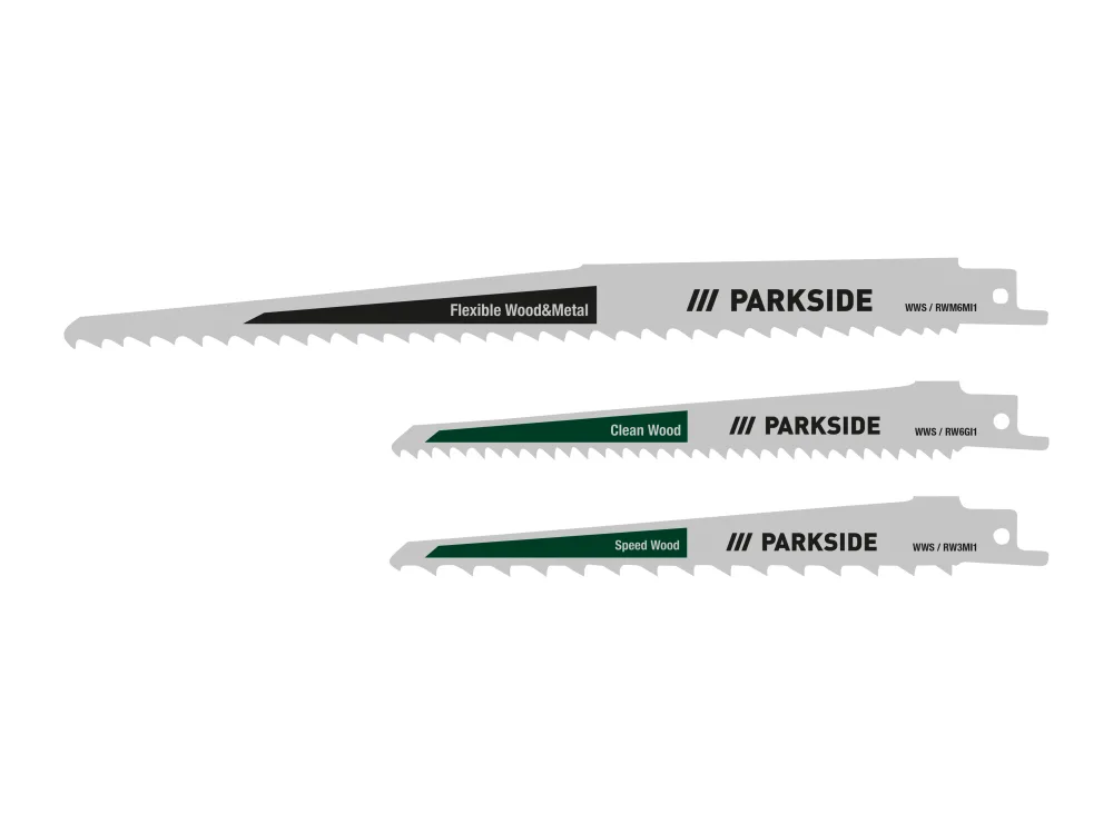 PARKSIDE® Súprava pílových listov pre chvostovú pílu PFSZ 3 B1, 3-dielna (drevo + plast)