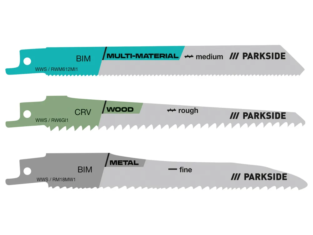 PARKSIDE® Súprava pílových listov pre chvostovú pílu PFSZ 4 B1 (universal, 3-dielna súprava)