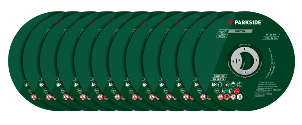 PARKSIDE® Súprava rezných kotúčov, Ø 125 mm (12-dielna)