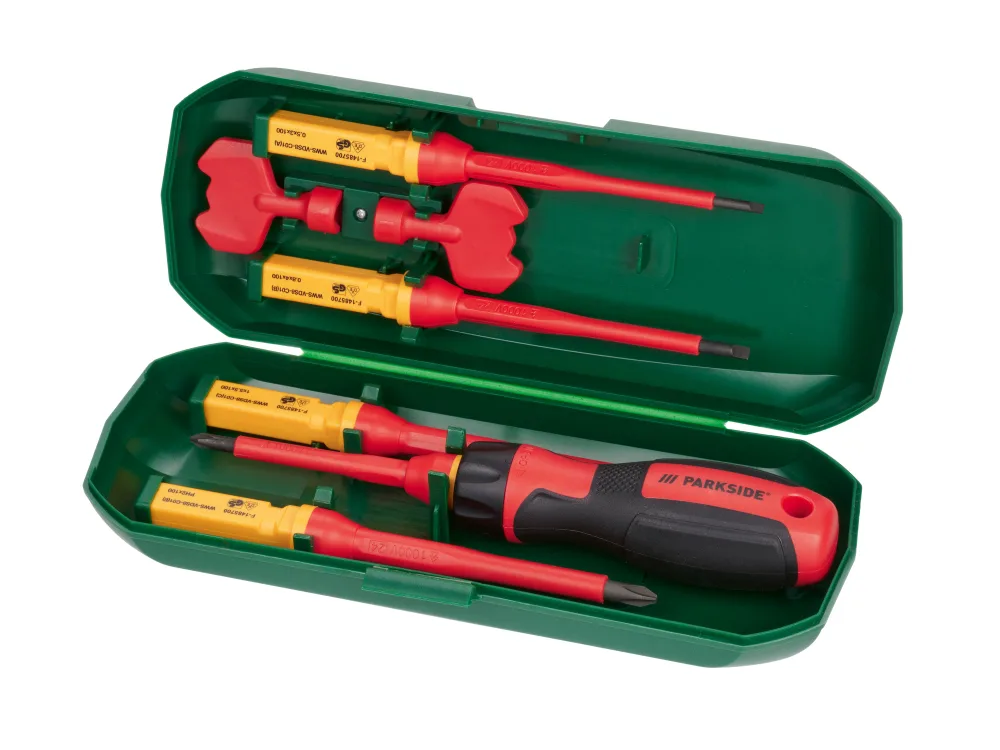 PARKSIDE® Súprava skrutkovačov s vymeniteľnými čepeľami na 1 000 V, 8-dielna