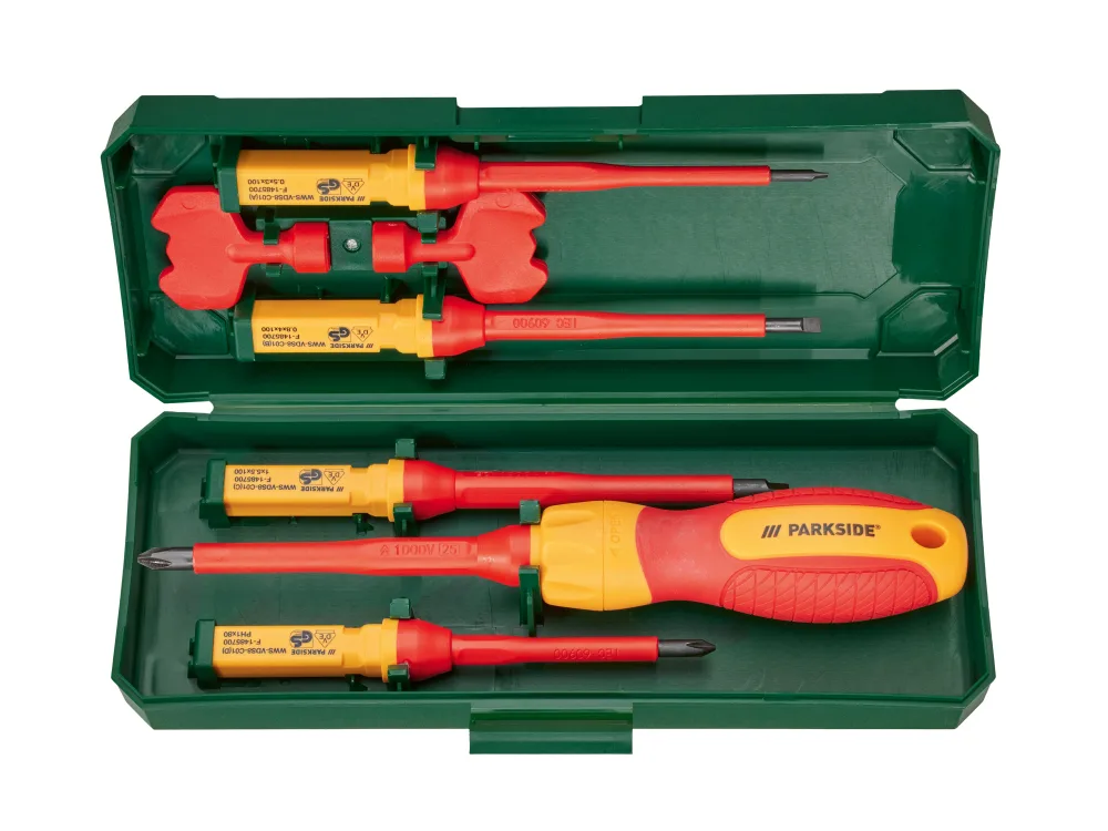 PARKSIDE® Súprava skrutkovačov s vymeniteľnými čepeľami na 1 000 V, 8-dielna