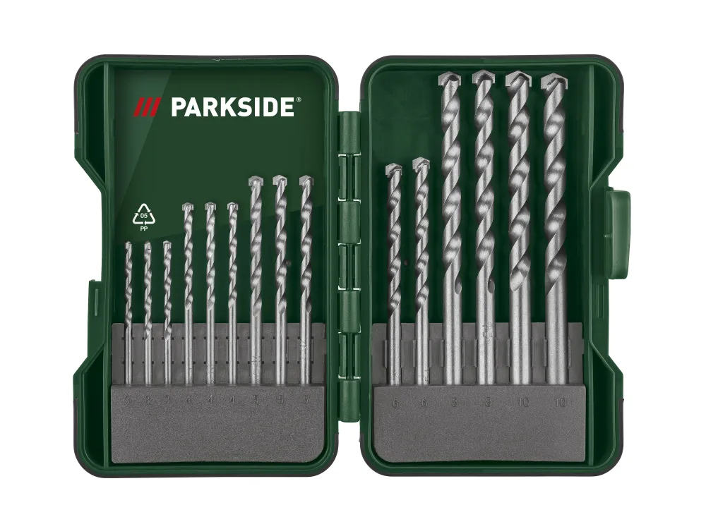 PARKSIDE® Súprava vrtákov/bitov PBB 4B2 (súprava vrtákov do kameňa, 15-dielna)
