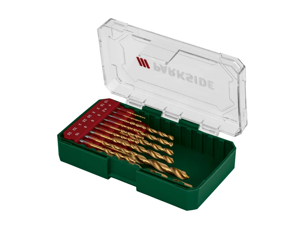 PARKSIDE® Súprava vrtákov/skrutkovacích bitov PBB 4 B2 (súprava HSS špirálových vrtákov, 15-dielna)