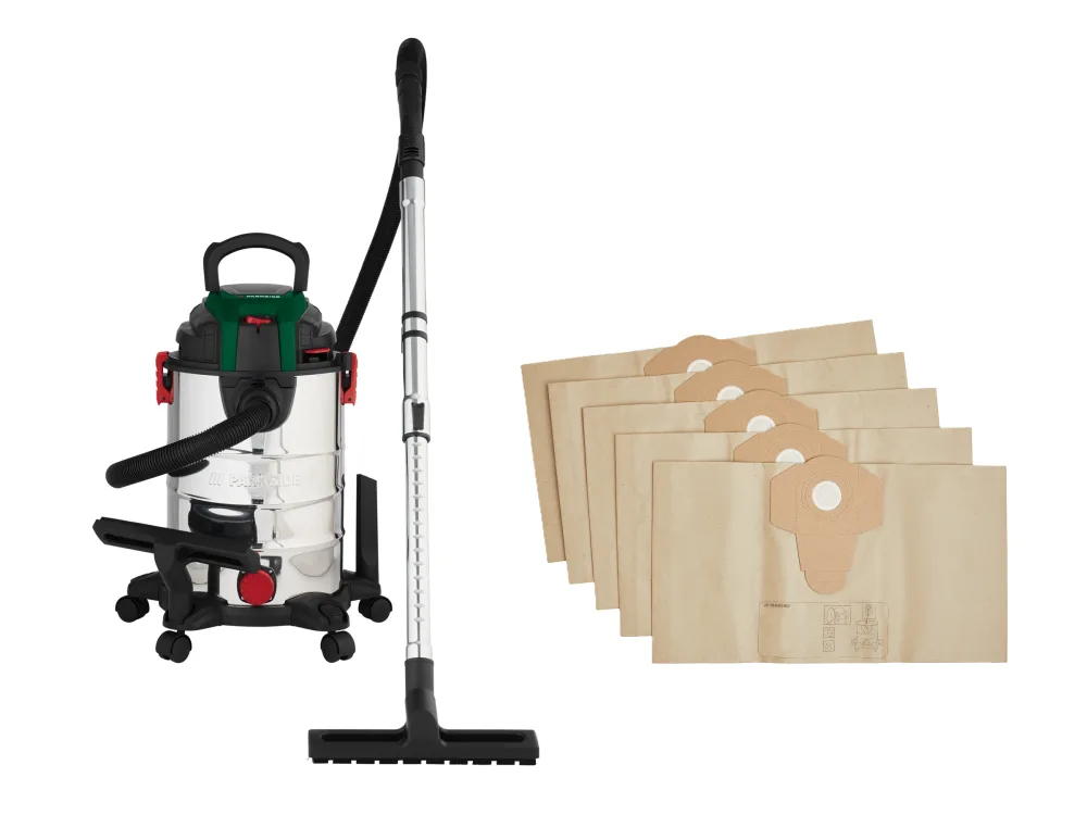 PARKSIDE® Vysávač na mokré a suché vysávanie PWD 25 C4 + Filtračné vrecká, 12 kusov