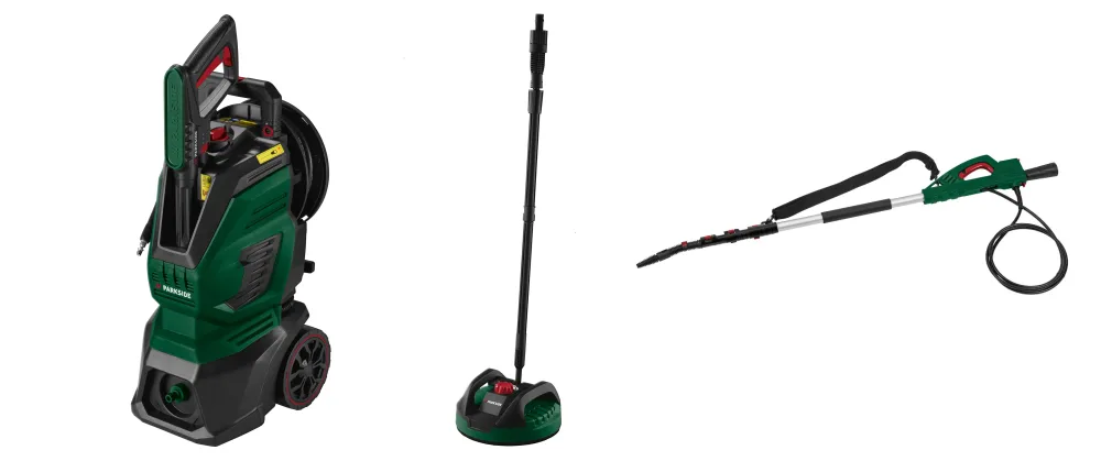 PARKSIDE® Vysokotlakový čistič PHD 170 E3 + Čistič podláh a plôch PFR 28 C3 + Teleskopická tryska PTL 4 C5